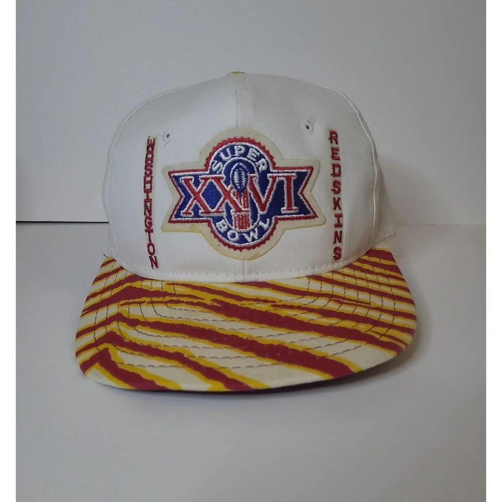 Vtg Zubaz Superbowl Washington Redskins Football Snapback Hat